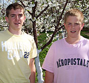 tyler and Brandon Lewis at Lewis Farm Market, Corn Maze & Petting Zoo in New Era, Michigan, north of Grand Rapids.