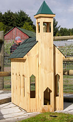 the local church at Bunny Village, Bunny Village at Lewis Farm Market, Corn Maze, & Petting Farm, New Era, Michigan, n of Grand Rapids