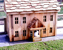 Rabbit houses are fun to explore Bunny Village at Lewis Farm Market, Corn Maze, & Petting Farm, New Era, Michigan, n of Grand Rapids